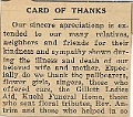 Ella Suring card of thanks